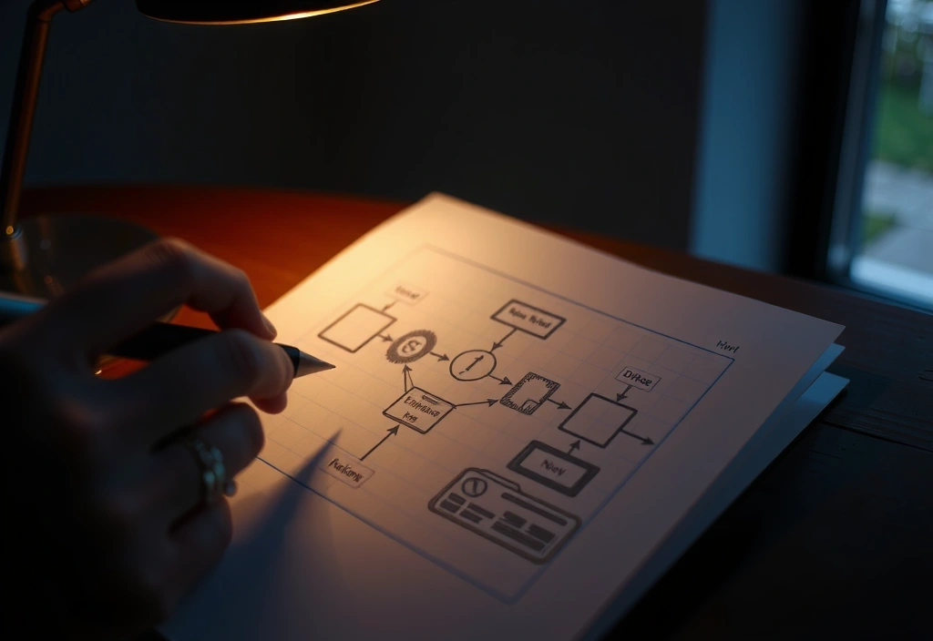 Concept sketch of game mechanics