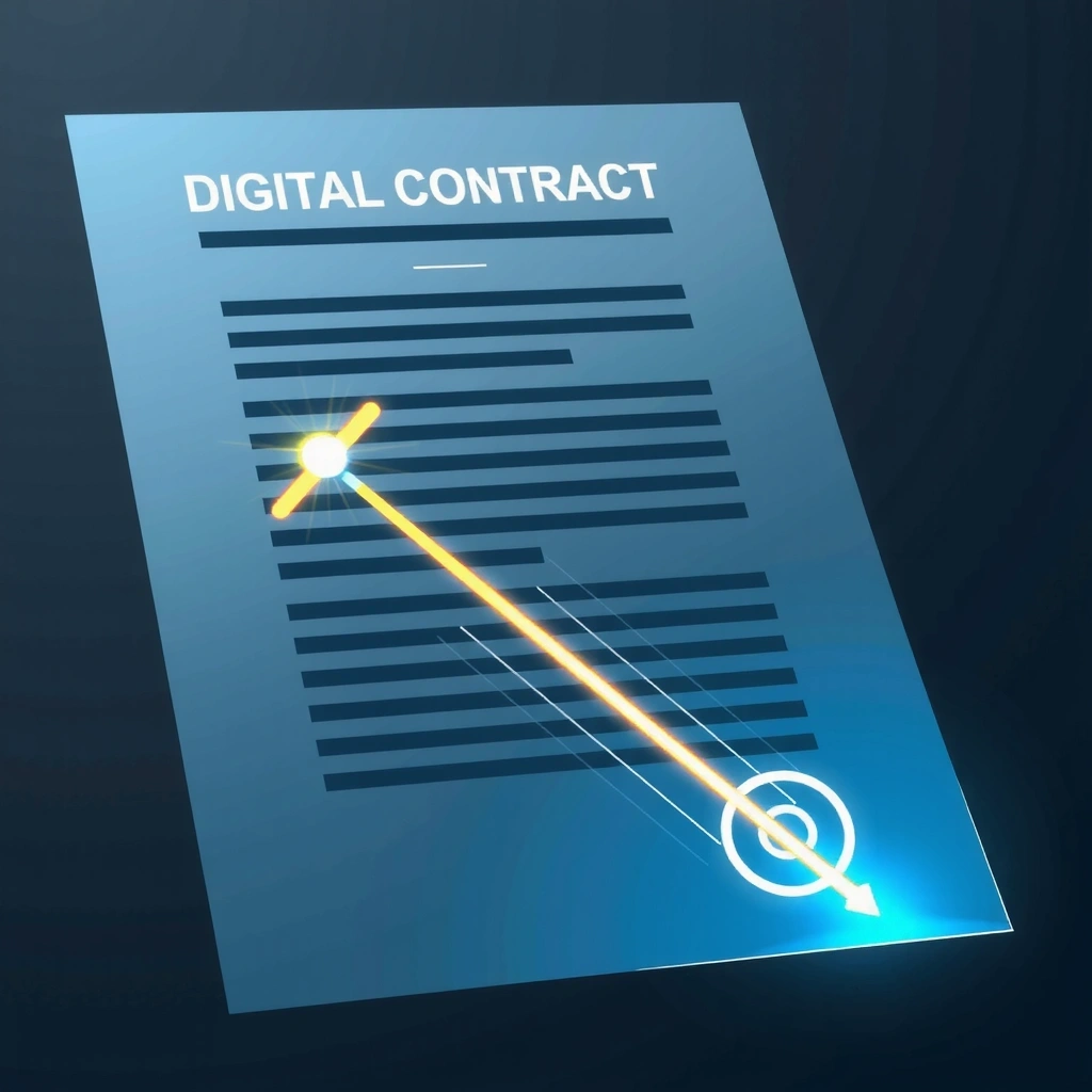 Abstract representation of a digital terms document